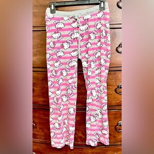 Hello Kitty Pink and White Pajama Pants